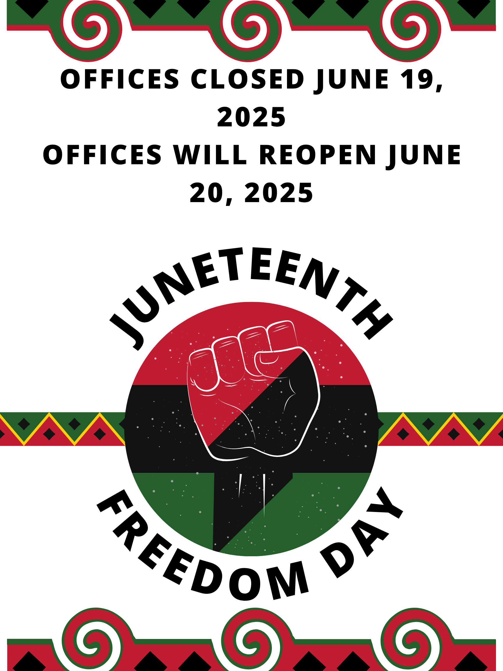 JUNETEENTH - OFFICES CLOSED image